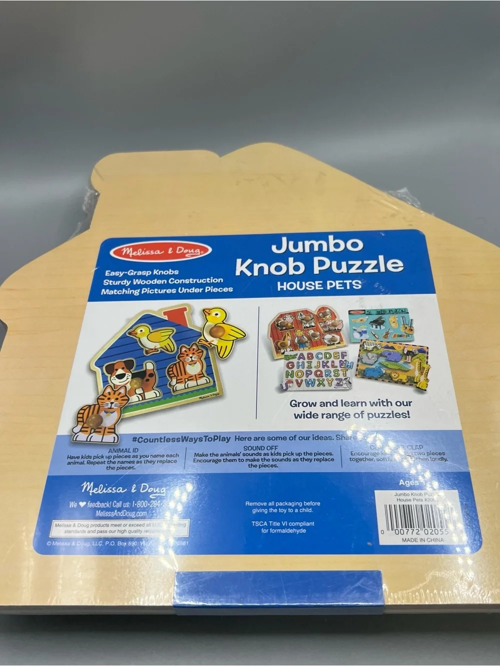 Melissa & Doug Jumbo Knob Wood Puzzle 